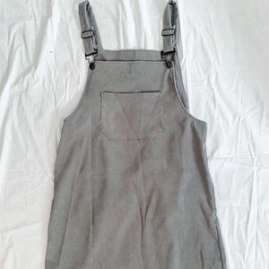 Gray overall dress